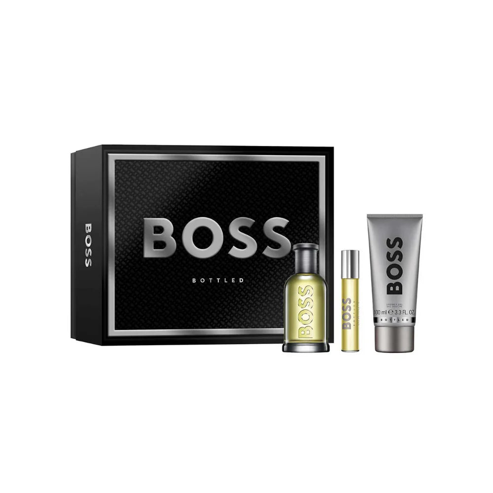 Perfume Boss Bottled Varon Edt 100 Ml / 10 Ml / Shower Gel 100 Ml Estuche Imagen principal del producto