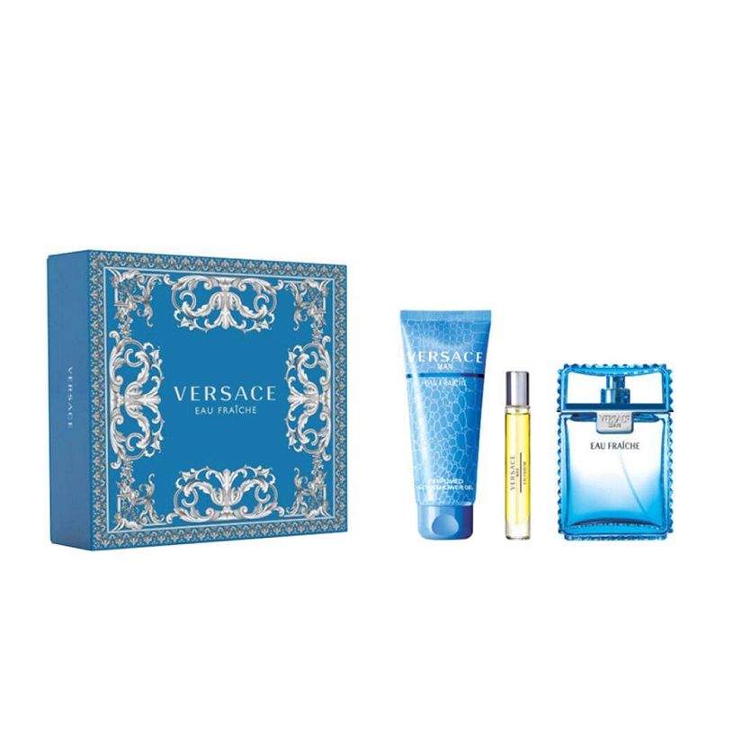 Perfume Versace Eau Fraiche Varon Edt 100 Ml / 10 Ml / Shower Gel 150 Ml Estuche Imagen principal del producto