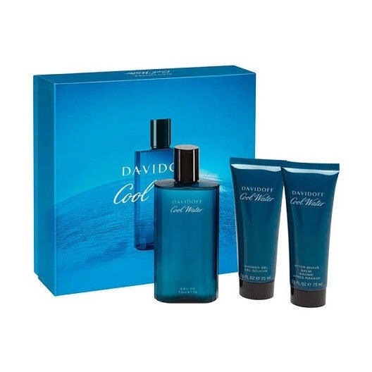 Perfume Cool Water Hombre Edt 125 Ml / Shower Gel 75 Ml / After Shave 75 Ml Estuche