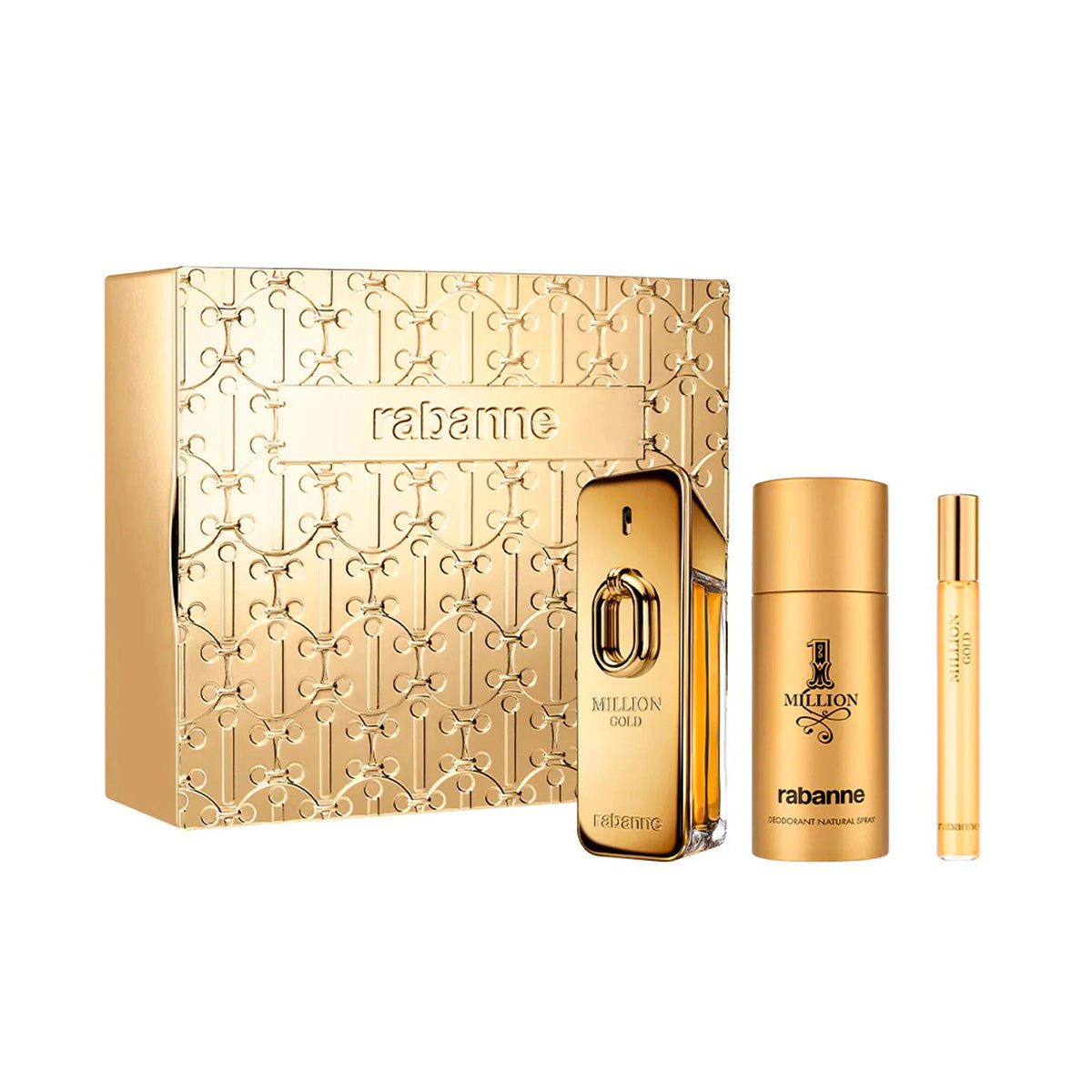 Perfume One Million Gold Hombre Edp Intense 100 Ml / 10 Ml / Desodorante 150 Ml Estuche