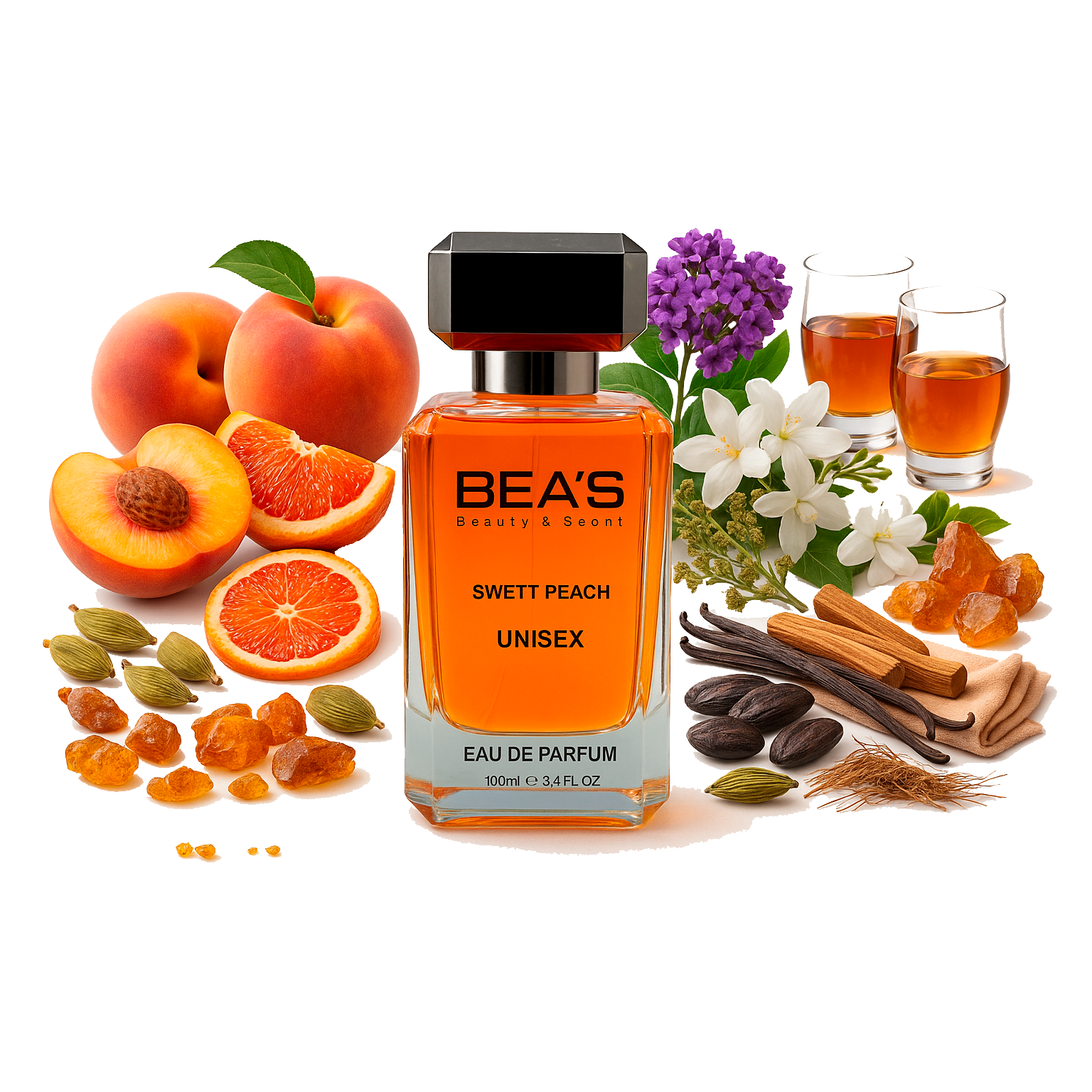Perfume Beas Swett Peach Clon Bitter Peach Tom Ford Unisex Edp 100 Ml Imagen secundaria del producto