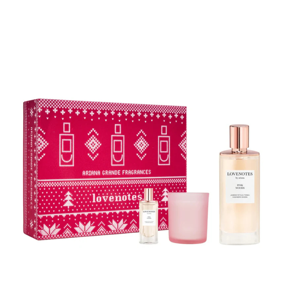 Perfume Lovenotes Pink Woods Ariana Grande Mujer Edp 125 Ml / Deluxe Mini / Candle Estuche