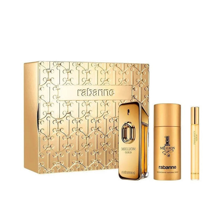Perfume One Million Gold Hombre Edp Intense 100 Ml / 10 Ml / Desodorante 150 Ml Estuche