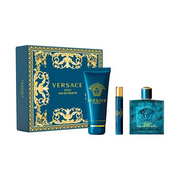 Perfume Eros Versace Hombre Edp 100 Ml / 10 Ml / Shower Gel 150 Ml Estuche