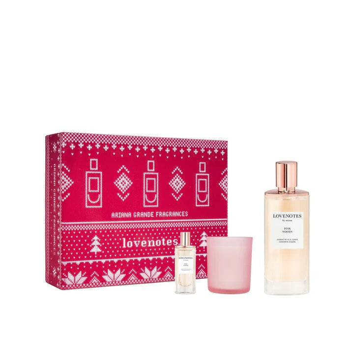 Perfume Lovenotes Pink Woods Ariana Grande Dama Edp 125 Ml / Deluxe Mini / Candle Estuche Imagen principal del producto