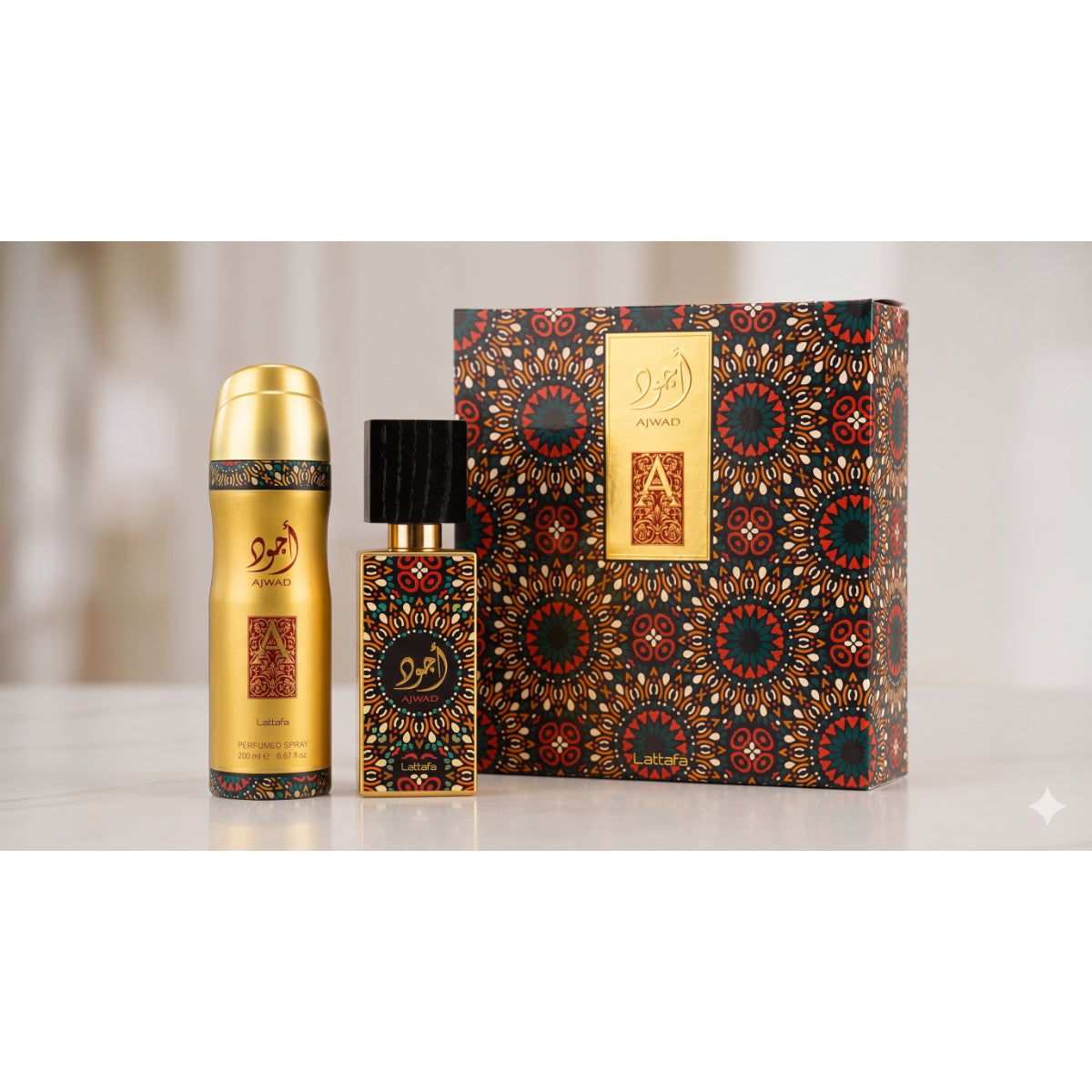 Set Lattafa Ajwad Amaderado Unisex EDP 60ml 2 Pcs