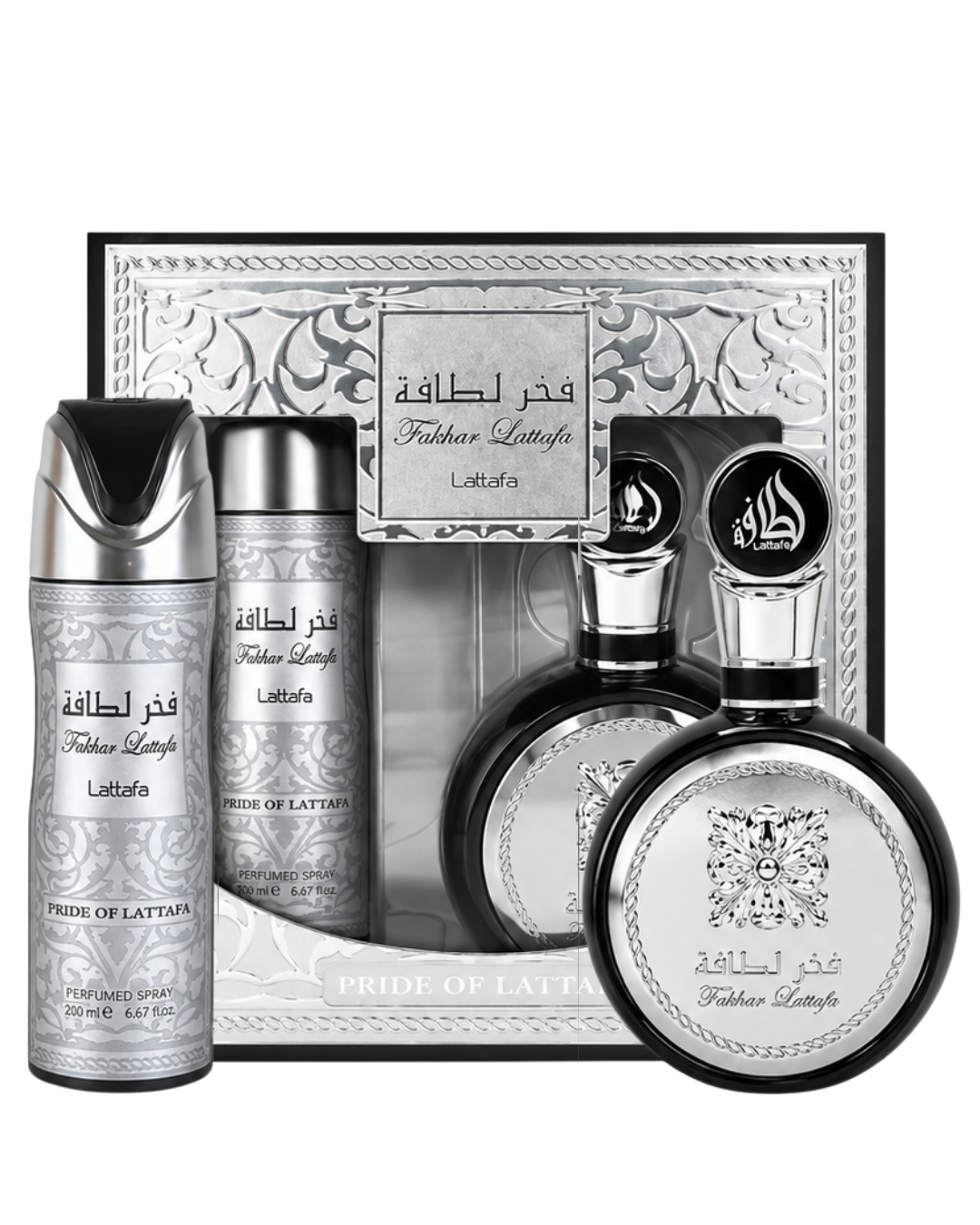 PERFUME LATTAFA FAKHAR HOMBRE EDP 100 ML / PERFUME SPRAY 200 ML ESTUCHE