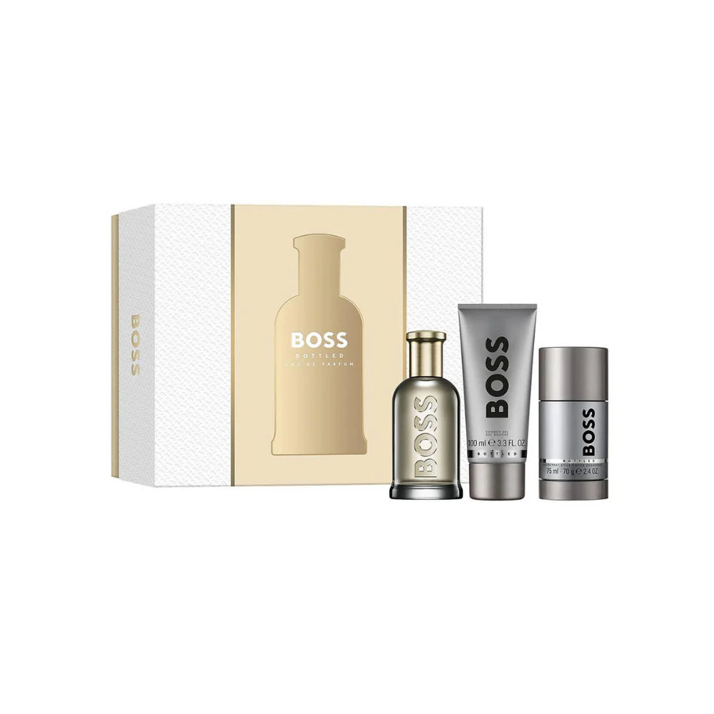 PERFUME BOSS BOTTLED HOMBRE EDP 100 ML / SHOWER GEL 100 ML / DESODORANTE 75 ML ESTUCHE