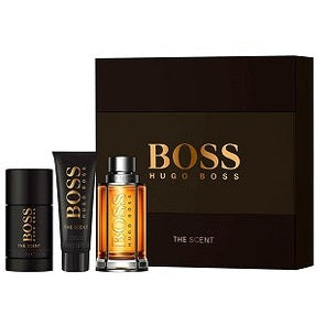 Perfume Boss The Scent Varon Edt 100 ml / Pen Spray 10 ml / Shower Gel 100 ml Estuche