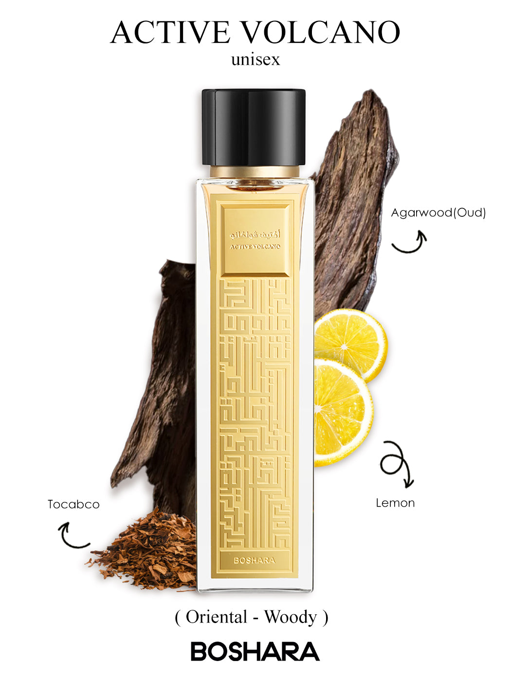 PERFUME BOSHARA ACTIVE VOLCANO UNISEX EDP 100ML