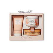 THE RELAX RITUAL COCONUT & ROSE VICTORIA SECRET BODY LOTION 236 ML / BODY SCRUB 368 GR / CEPILLO ESTUCHE