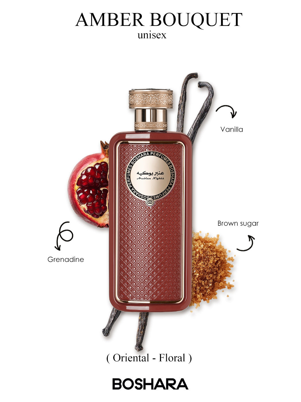 PERFUME BOSHARA AMBER BOUQUET UNISEX EDP 80ML