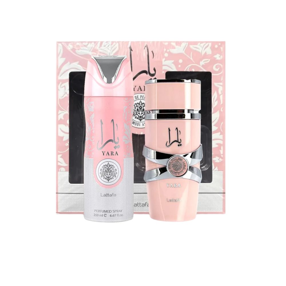 Perfume Lattafa Yara Mujer Edp 100 Ml / Desodorante 200 Ml Estuche