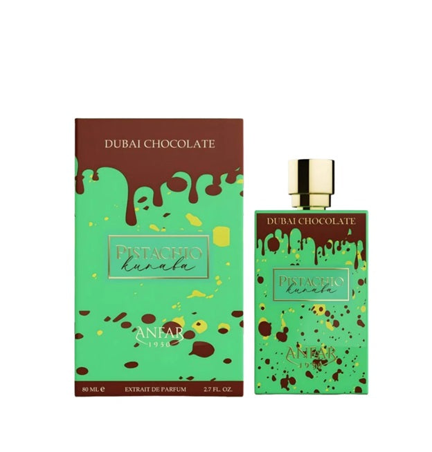 Perfume Anfar Pistachio Kunafa Dubai Chocolate Unisex Extrait De Parfum 80 Ml