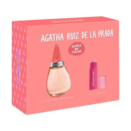 Perfume Gotas De Color Mujer Edt 100 Ml / Lips & Cheek Stock 5 Gr Estuche