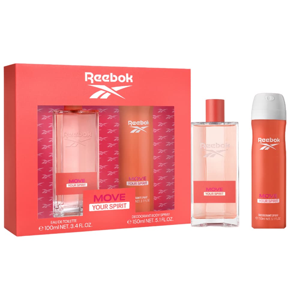 Perfume Reebok Move Your Spirit Mujer Edt 100 Ml / Desodorante 150 Ml Estuche