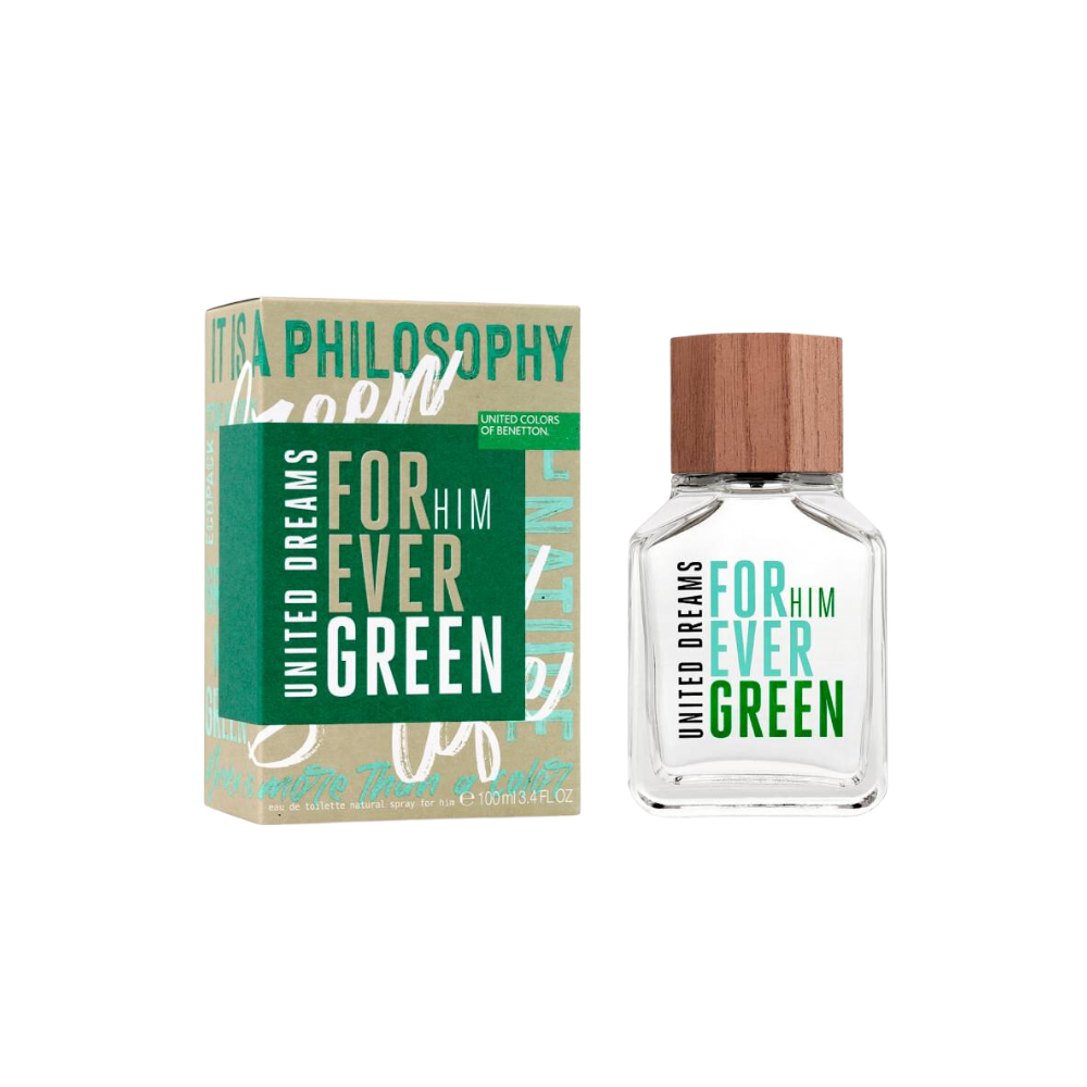 Perfume Benetton United Colors Forever Green Hombre Edt 100 Ml
