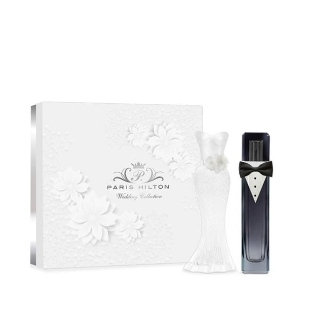 PERFUME PARIS HILTON WEDDING PLATINUM RUSH MUJER EDP 100 ML / GOLD RUSH HOMBRE EDT 100 ML ESTUCHE