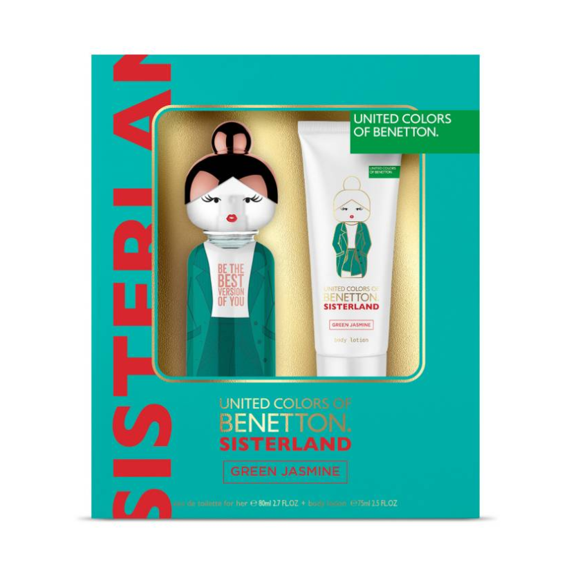Perfume Benetton United Colors Sisterland Green Jasmine Mujer Edt 80 Ml Estuche
