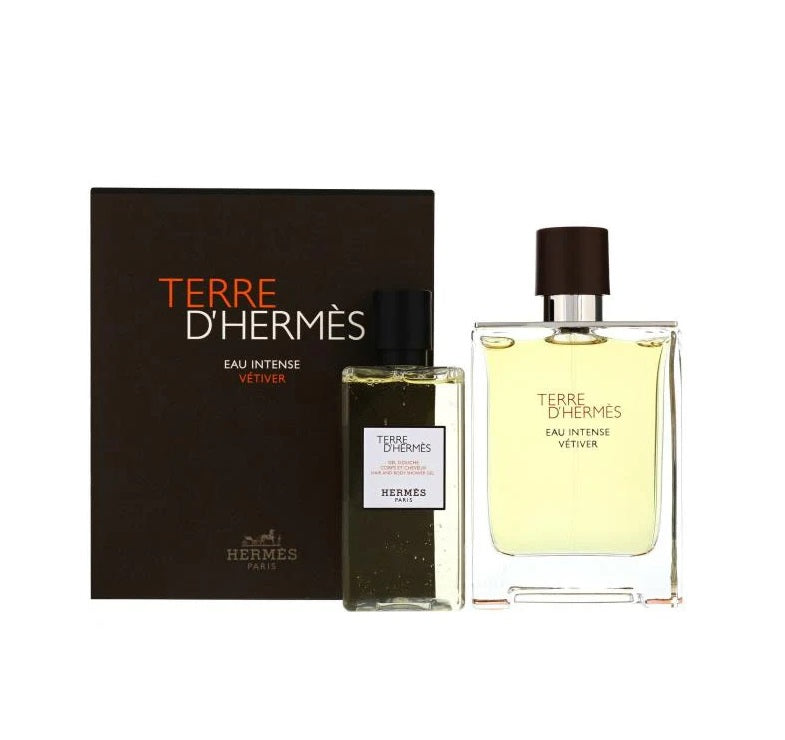 PERFUME TERRE DHERMES EAU INTENSE VETIVER HOMBRE EDP 100 ML / SHOWER GEL 80 ML ESTUCHE