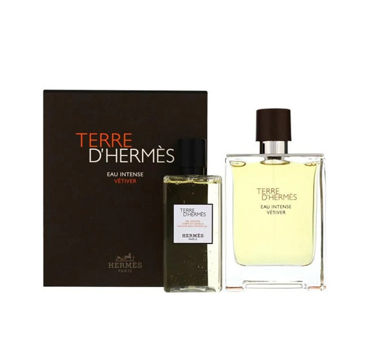PERFUME TERRE DHERMES EAU INTENSE VETIVER HOMBRE EDP 100 ML / SHOWER GEL 80 ML ESTUCHE
