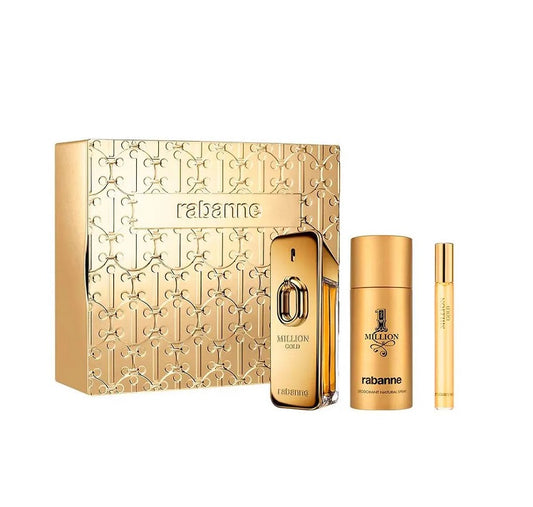 PERFUME ONE MILLION GOLD HOMBRE EDP INTENSE 100 ML / 10 ML / DESODORANTE 150 ML ESTUCHE