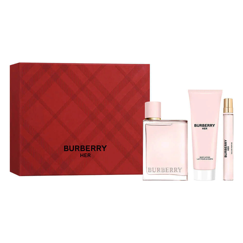 Perfume Burberry Her Mujer Edp 100 Ml / 10 Ml / Body Lotion 75 Ml Estuche