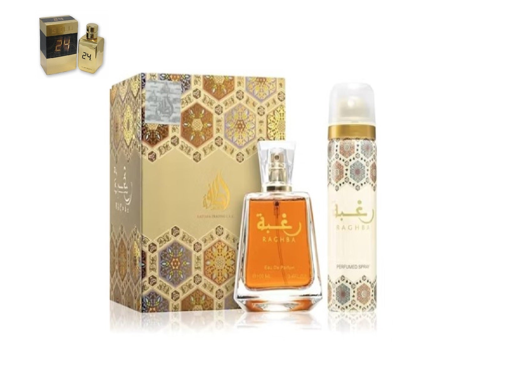 Perfume Lattafa Raghba Mujer Edp 100 Ml / Desodorante 50 Ml Estuche