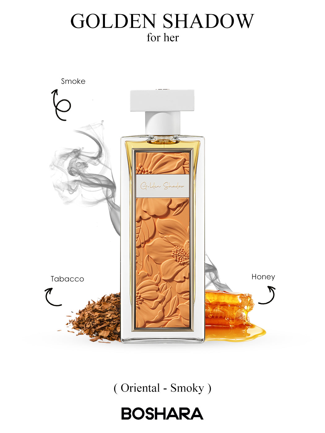 PERFUME BOSHARA GOLDEN SHADOW UNISEX EDP 80ML