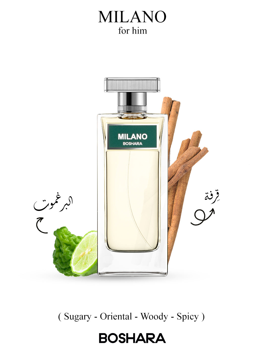 PERFUME BOSHARA MILANO UNISEX EDP 100ML